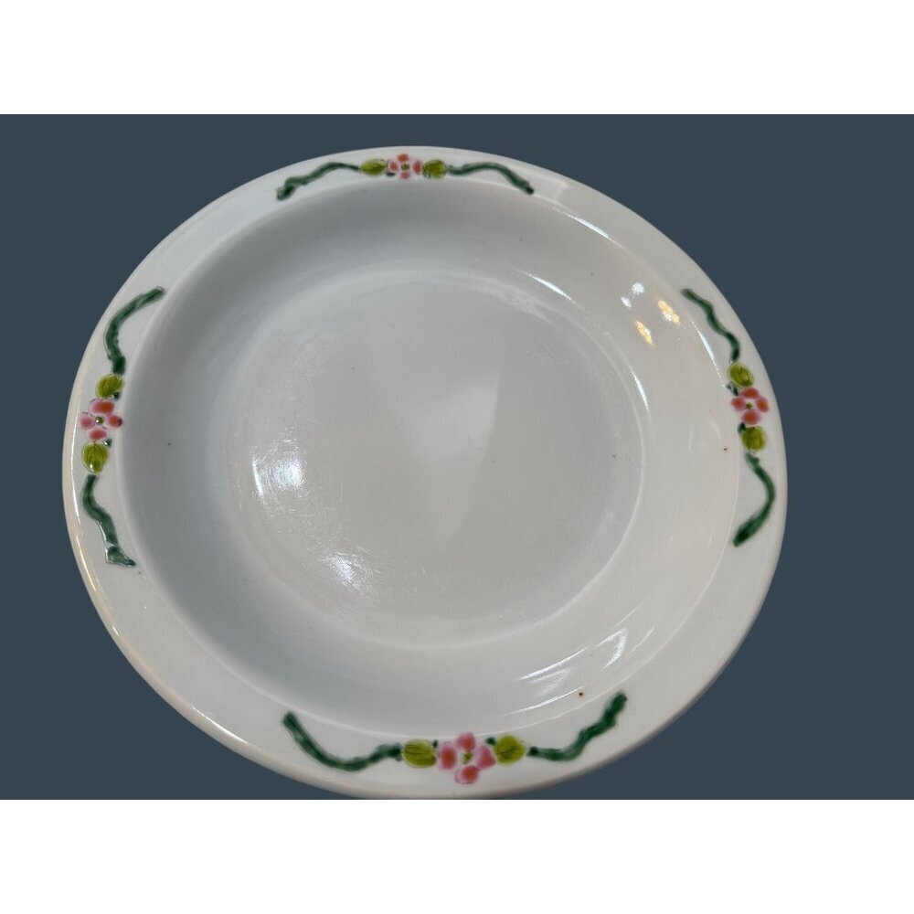 Set of 2 Chinoiserie Floral Rose Plates 10.5" Pale Celadon Color - Picture 2 of 5